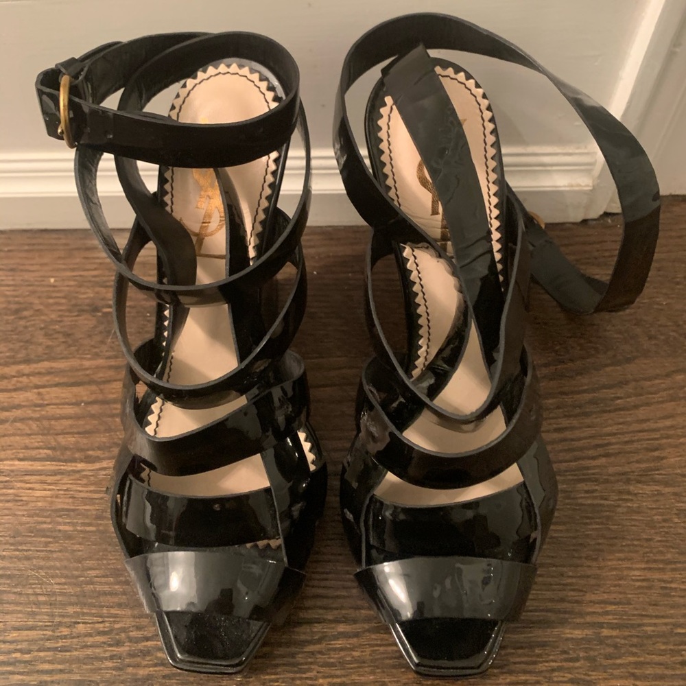 YSL Open Toe Strappy Heel